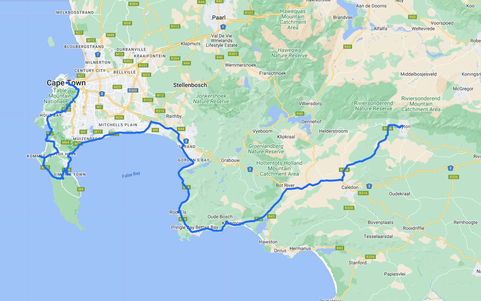 Day 1 route