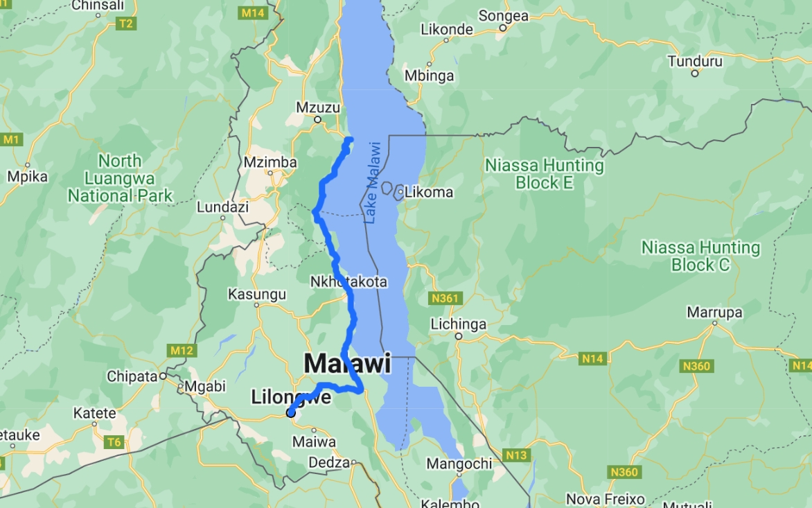 nkhata bay to lilongwe