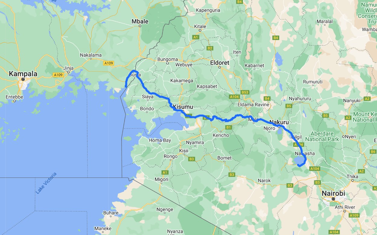 malawi to kigali route 8